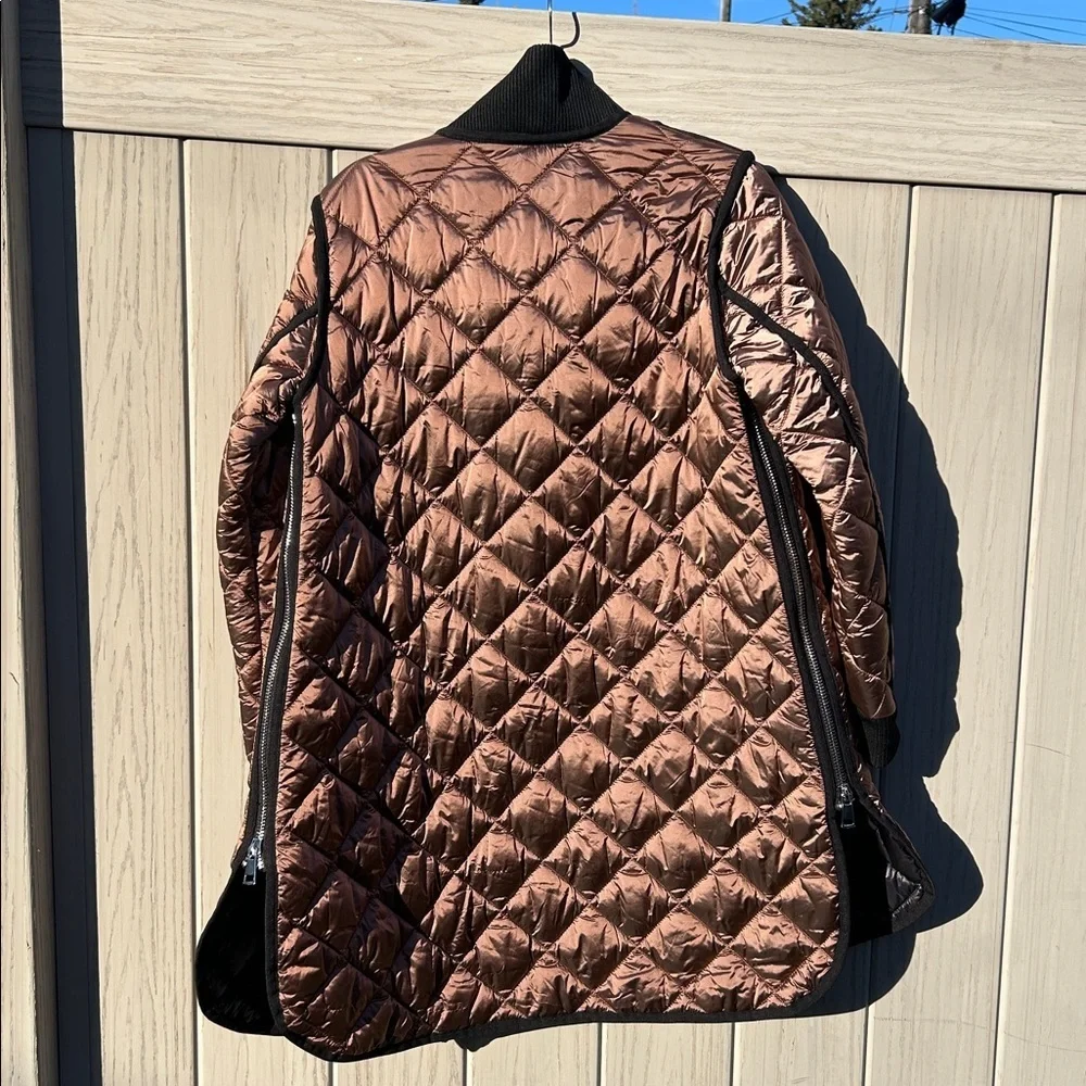 Adroit Atelier Libby Quilted Long Jacket Sepia Bronze - Picture 13 of 14